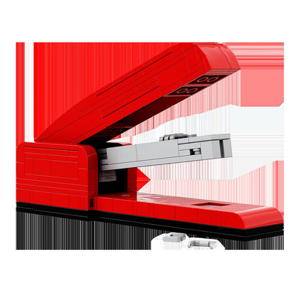 Red Office Stapler MOC Building Kit | Creative Desk Display Model - 3