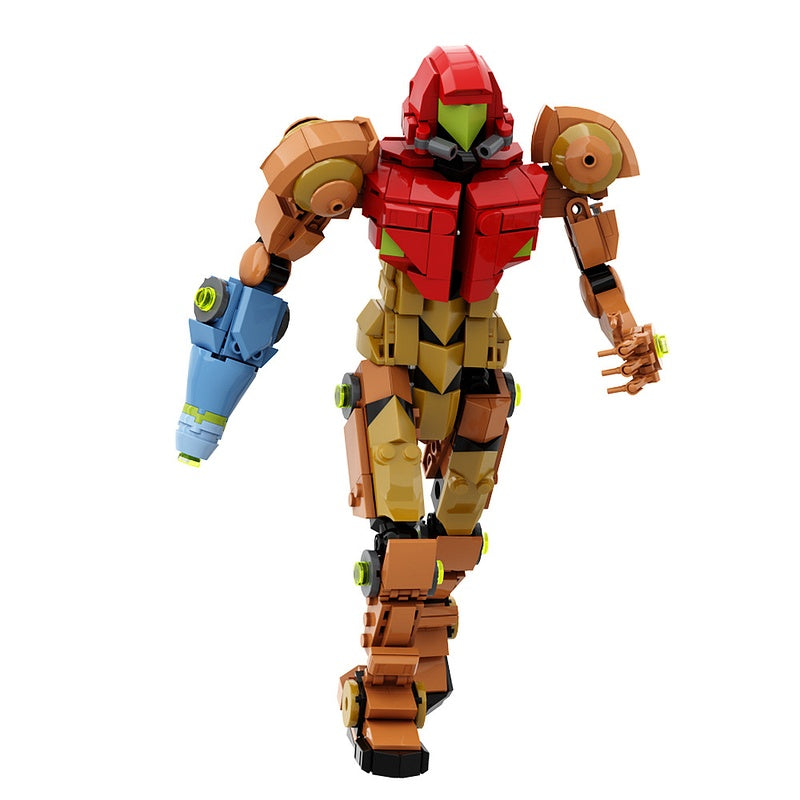 Red Power Armor Space Hunter Figure MOC Building Kit - 1