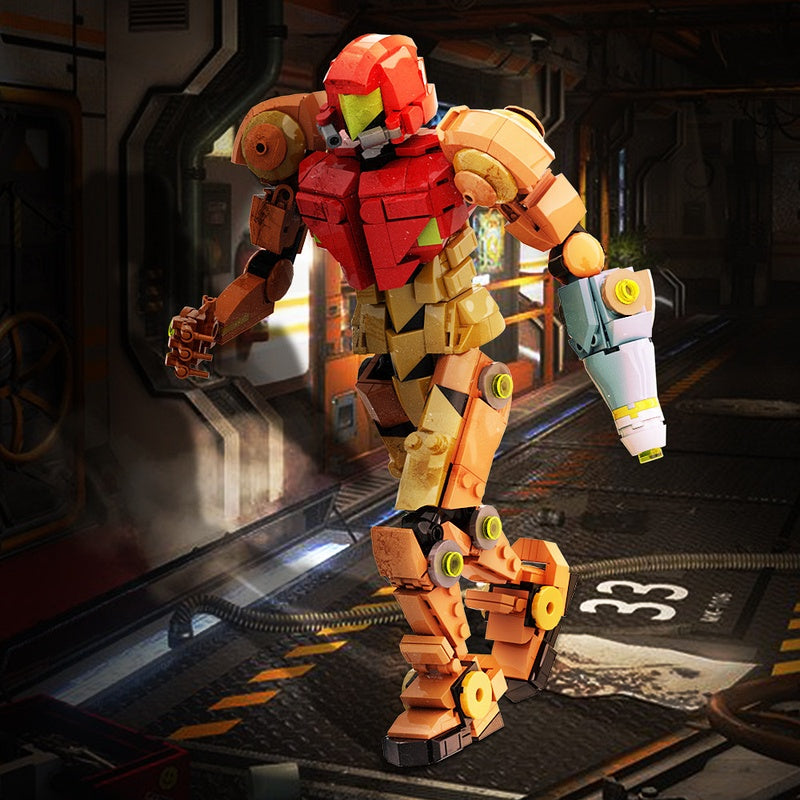 Red Power Armor Space Hunter Figure MOC Building Kit - 2