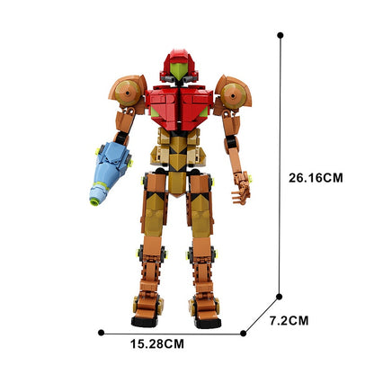 Red Power Armor Space Hunter Figure MOC Building Kit - 4