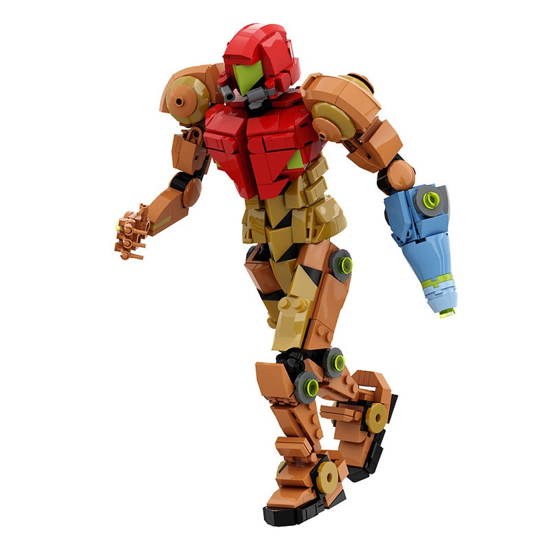 Red Power Armor Space Hunter Figure MOC Building Kit - 5