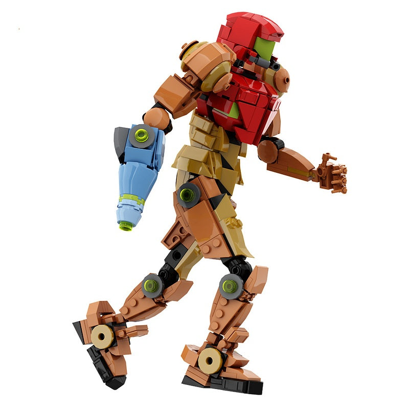 Red Power Armor Space Hunter Figure MOC Building Kit - 6