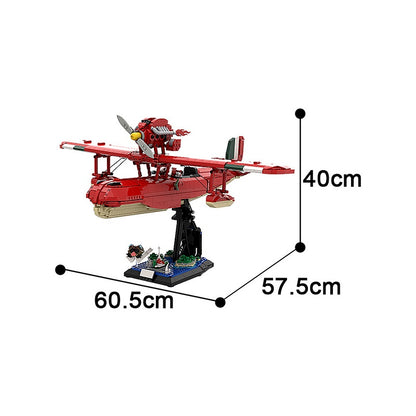 Red Seaplane Building Kit | LEGO-Compatible MOC - 4