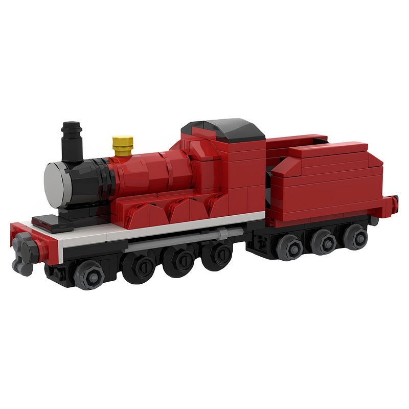 Red Tender Steam Locomotive MOC Building Kit - 2