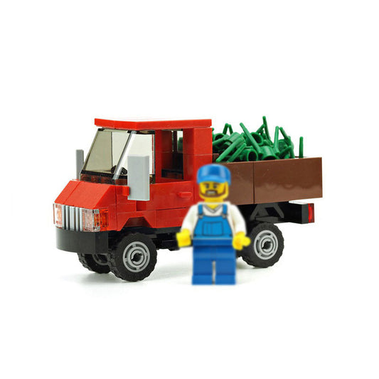 Red Truck Building Kit | LEGO-Compatible MOC - 1