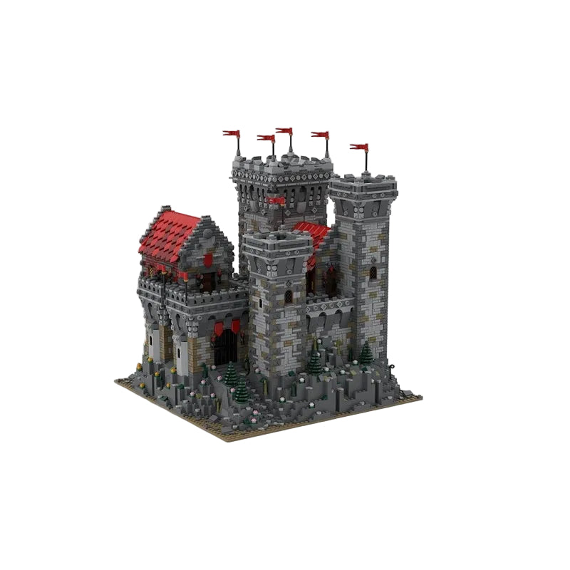 Redrock Castle MOC Medieval Fortress Architecture Building Kit - 1