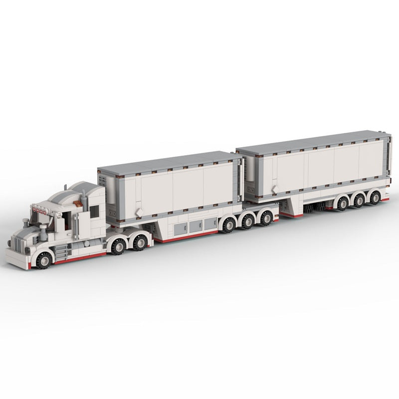 Refrigerated B-Type Dual Transport Truck MOC Building Kit | Cargo Vehicle - 1