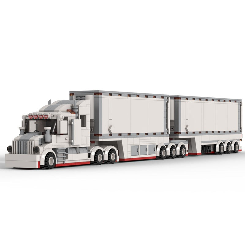 Refrigerated B-Type Dual Transport Truck MOC Building Kit | Cargo Vehicle - 5