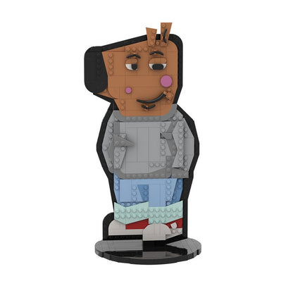 Relaxed Cartoon Character MOC Building Kit | Cute Figure Display Model - 3