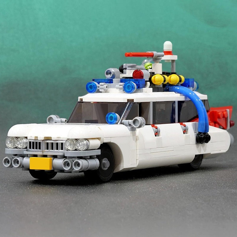 Retro 1950s Haunted Emergency Car MOC Building Kit | Vintage Vehicle Model - 2