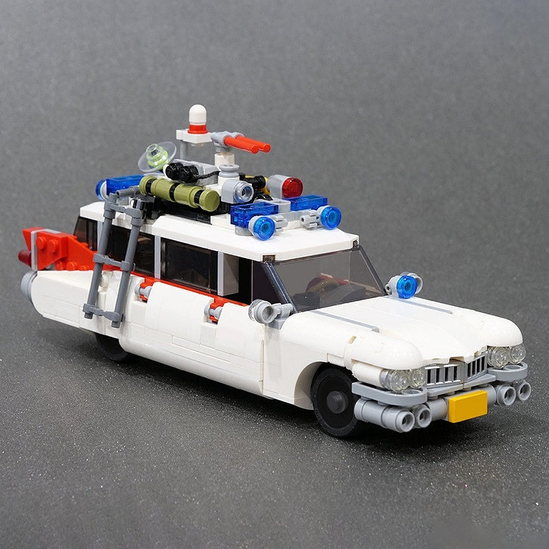 Retro 1950s Haunted Emergency Car MOC Building Kit | Vintage Vehicle Model - 3