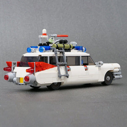 Retro 1950s Haunted Emergency Car MOC Building Kit | Vintage Vehicle Model - 4