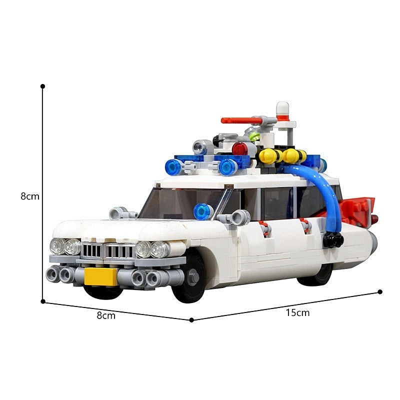 Retro 1950s Haunted Emergency Car MOC Building Kit | Vintage Vehicle Model - 5