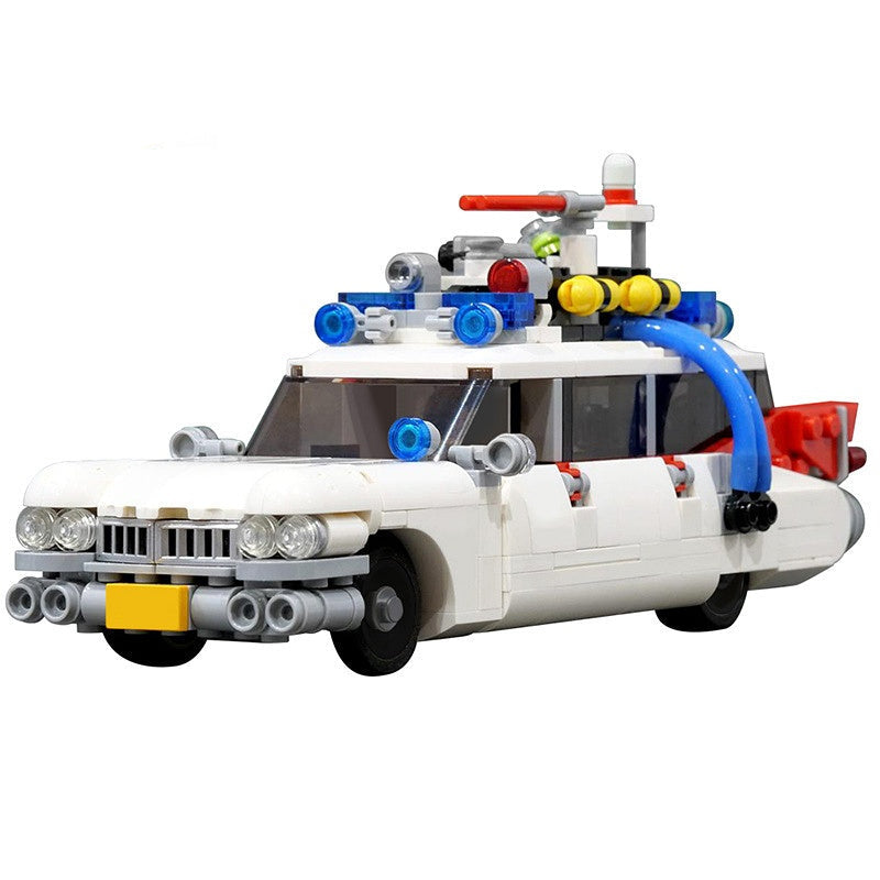 Retro 1950s Haunted Emergency Classic Car Building Kit | LEGO-Compatible MOC - 1