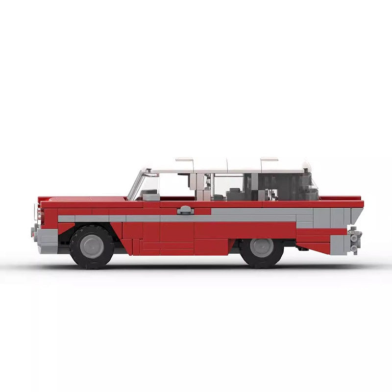 Retro 1957 Vintage Station Wagon Building Kit | 6-Wide LEGO-Compatible MOC - 2