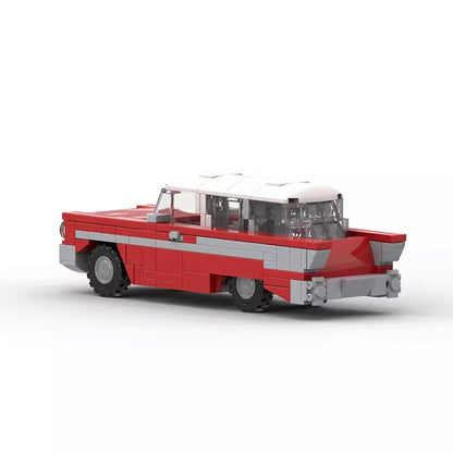 Retro 1957 Vintage Station Wagon Building Kit | 6-Wide LEGO-Compatible MOC - 3