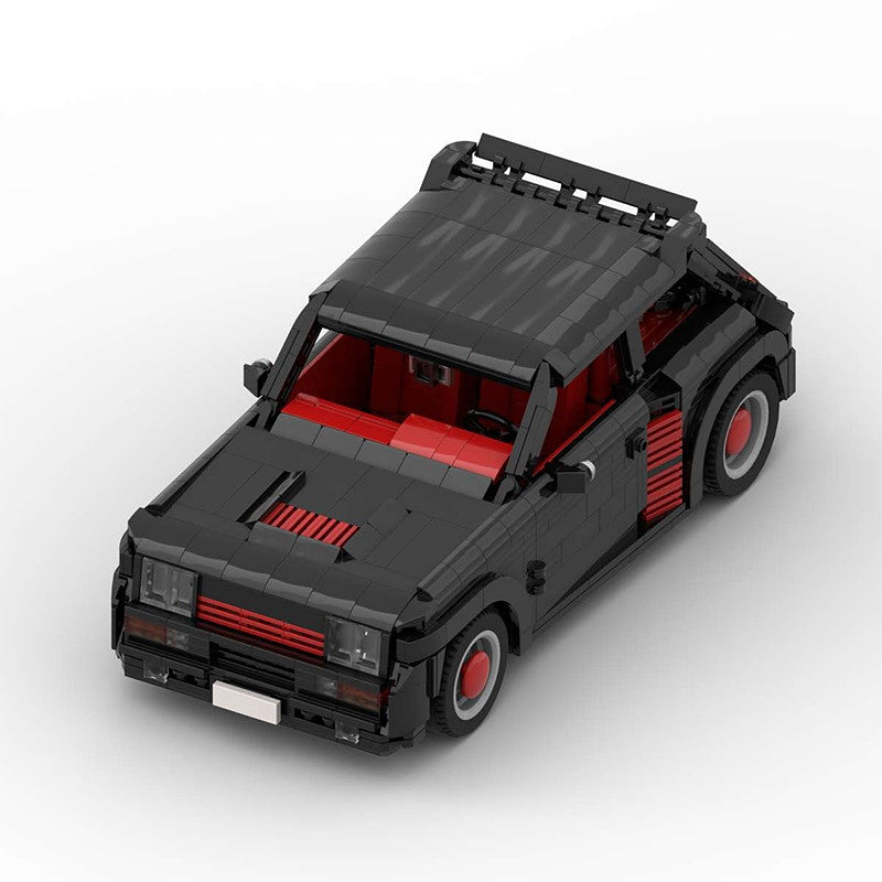 Retro 1980s French Turbo Rally Hatchback Building Kit | LEGO-Compatible MOC - 1