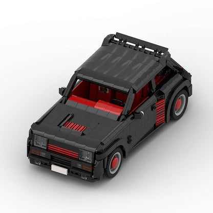Retro 1980s French Turbo Rally Hatchback MOC Building Kit | Vintage Sports Car - 1