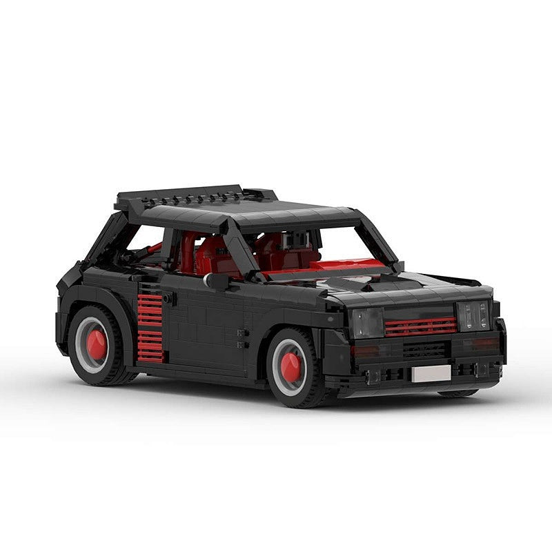Retro 1980s French Turbo Rally Hatchback MOC Building Kit | Vintage Sports Car - 2