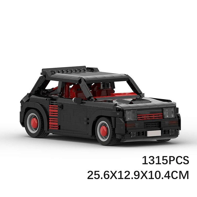 Retro 1980s French Turbo Rally Hatchback MOC Building Kit | Vintage Sports Car - 6