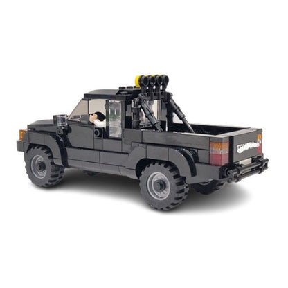 Retro 1980s Time Travel Movie Pickup Truck 4x4 Building Kit - 2