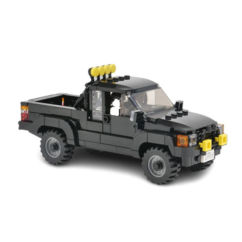 Retro 1980s Time Travel Movie Pickup Truck 4x4 Building Kit | LEGO-Compatible MOC - 4
