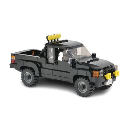 Retro 1980s Time Travel Movie Pickup Truck 4x4 Building Kit | LEGO-Compatible MOC - 4