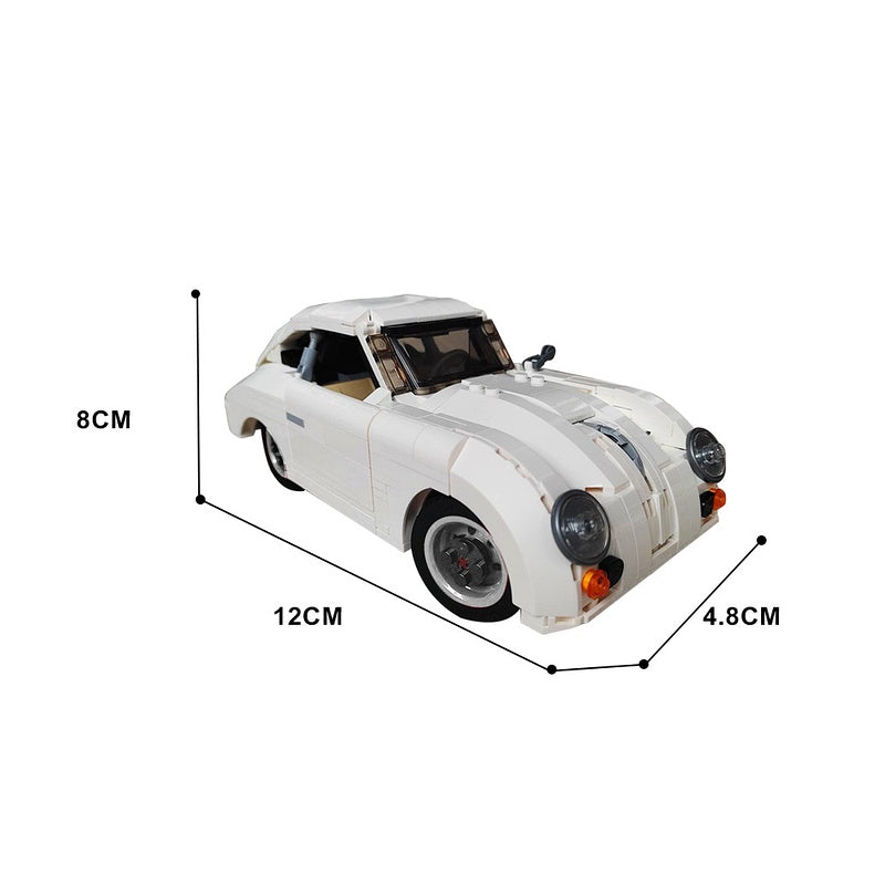 Retro 356 Classic Sports Car Building Kit | LEGO-Compatible MOC - 2