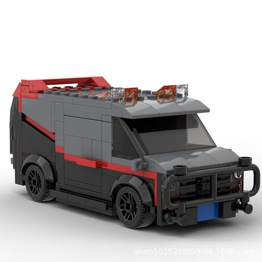 Retro 80s Action Adventure Van MOC Building Kit - 1