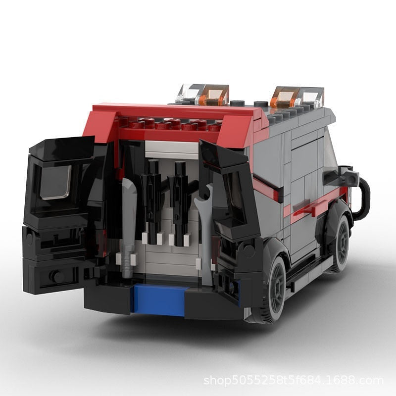 Retro 80s Action Adventure Van MOC Building Kit - 2