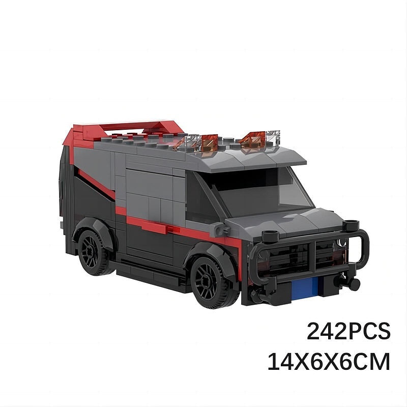 Retro 80s Action Adventure Van MOC Building Kit - 4