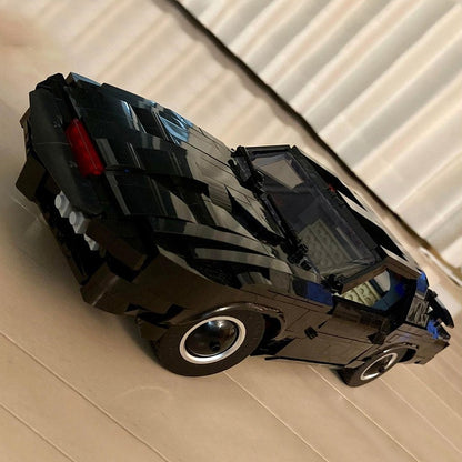 Retro AI Futuristic Black Pursuit Sports Car Building Kit | LEGO-Compatible MOC - 4