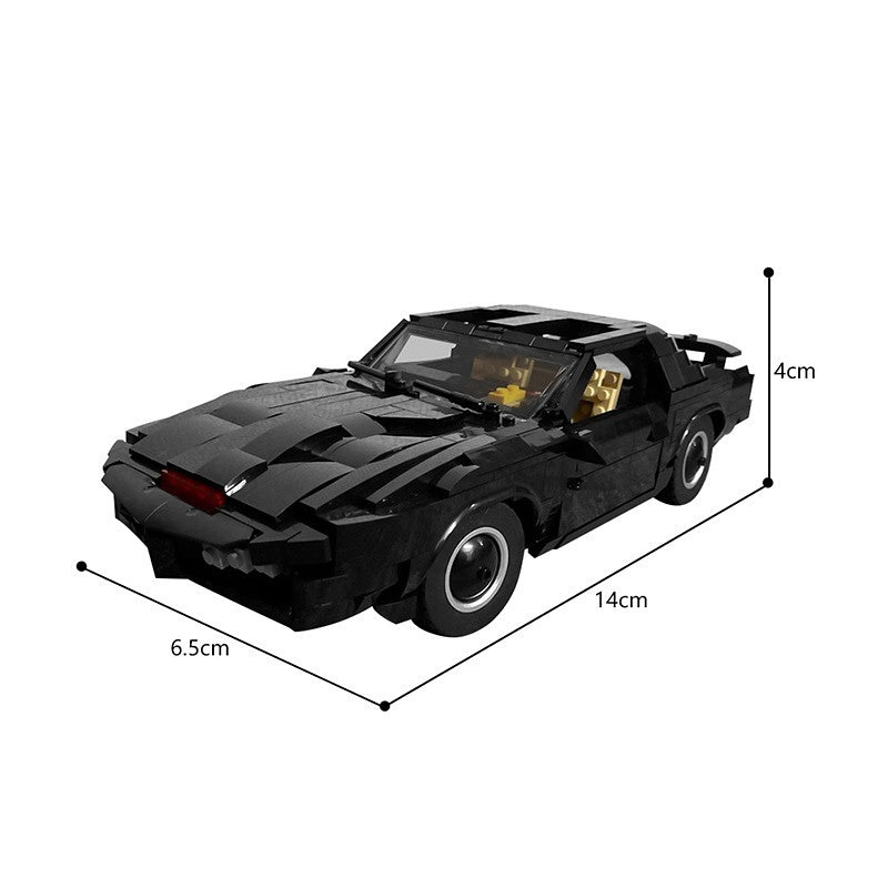 Retro AI Futuristic Black Pursuit Sports Car Building Kit | LEGO-Compatible MOC - 5