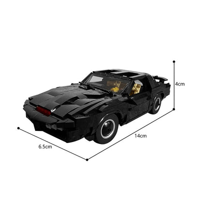Retro AI Futuristic Black Pursuit Sports Car Building Kit | LEGO-Compatible MOC - 5