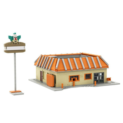 Retro Animated Sitcom Burger Restaurant Building Kit - 1