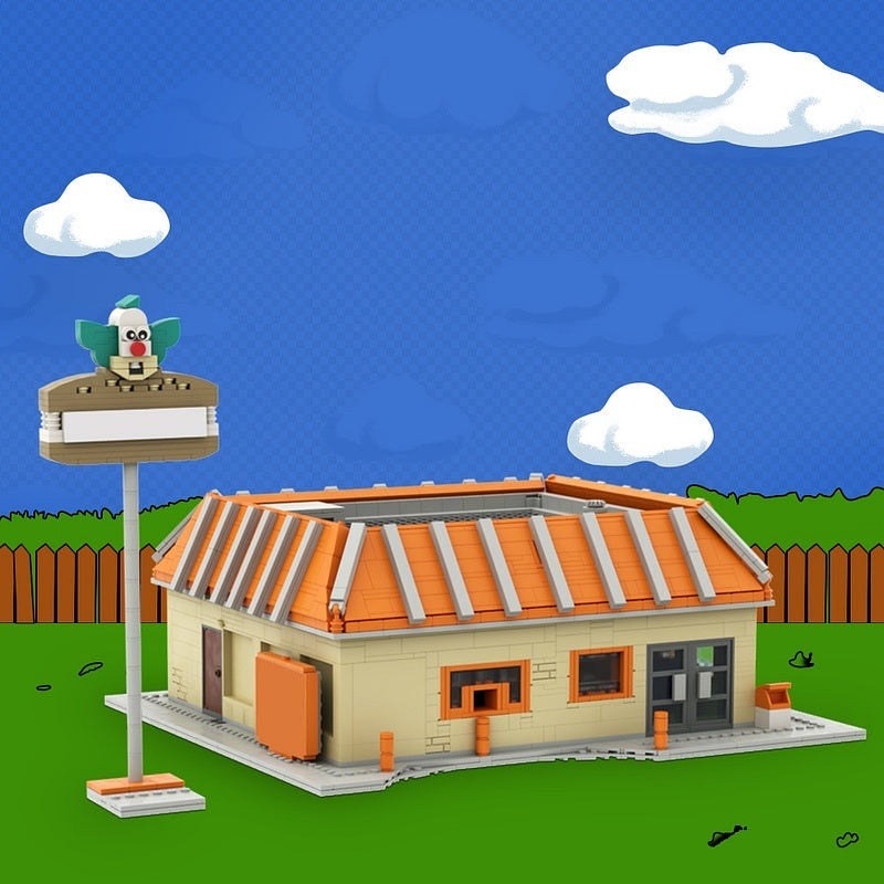 Retro Animated Sitcom Burger Restaurant Building Kit - 4