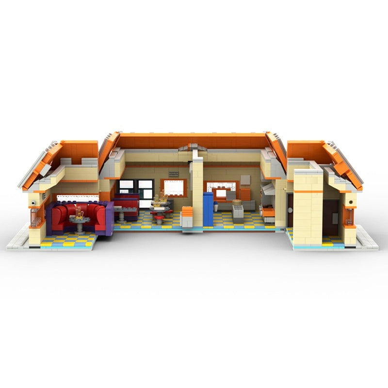 Retro Animated Sitcom Burger Restaurant Building Kit | LEGO-Compatible MOC - 5