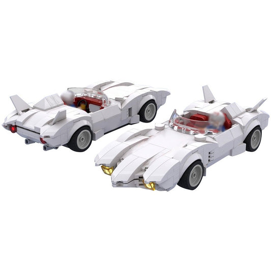 Retro Anime Speed Racer Car Building kit | LEGO-Compatible MOC - 1