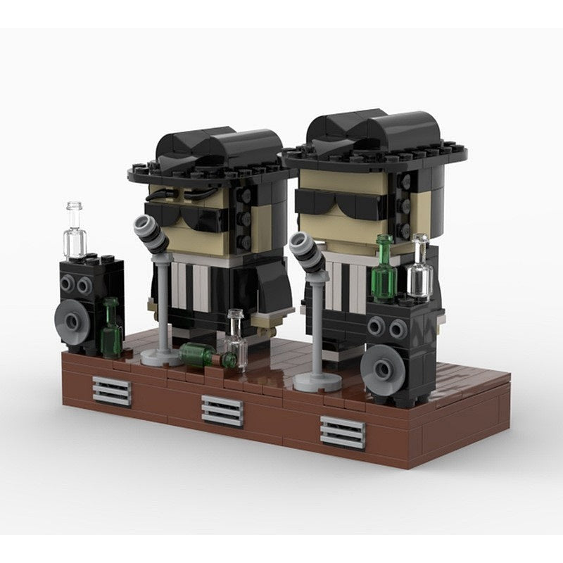 Retro Blues Musician Cube Character MOC Building Kit | Vintage Figure - 3