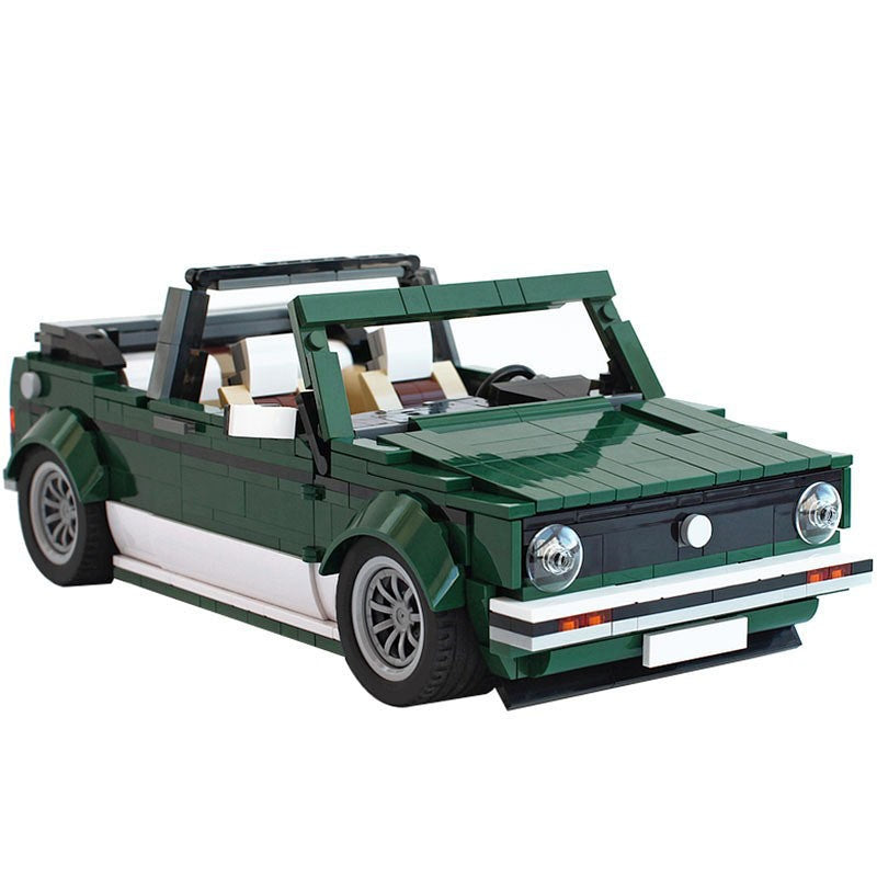 Retro Cabriolet MK1 Style Vintage Compact Convertible Building Kit | LEGO-Compatible MOC - 1