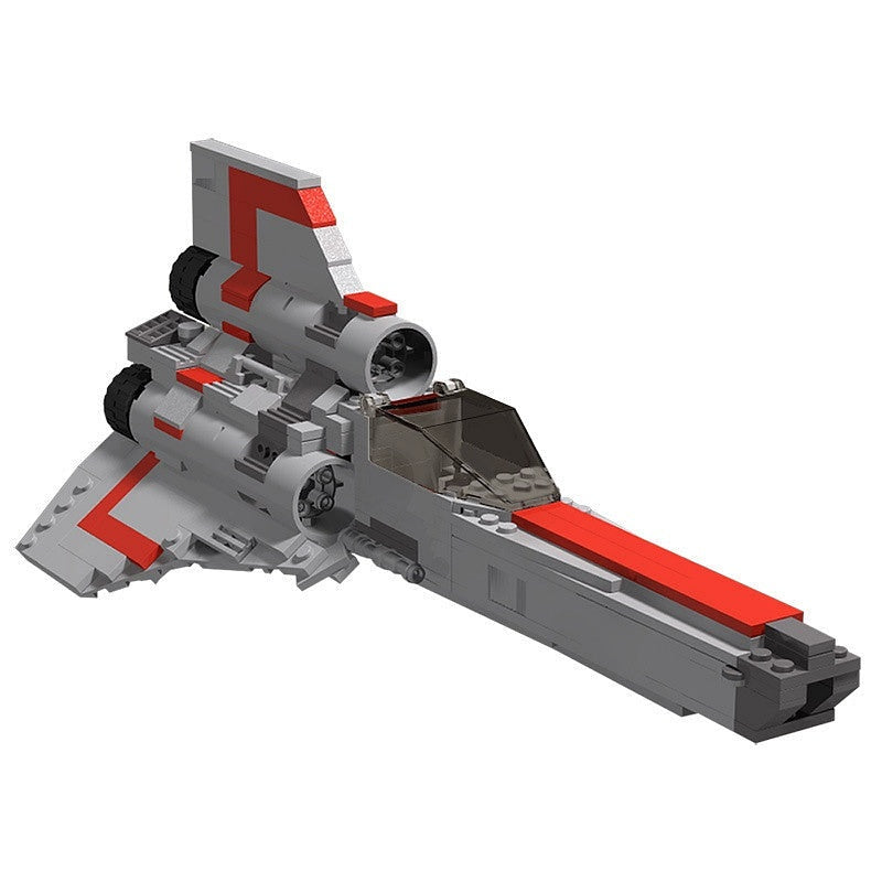 Retro Colonial Space Fighter MOC Building Kit | Mid-Scale Starfighter - 4