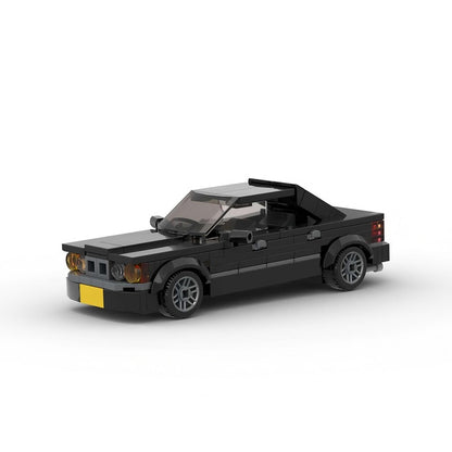 Retro E34 M5 Style Black Sport Sedan Building Kit | 6-Wide | LEGO-Compatible MOC - 1