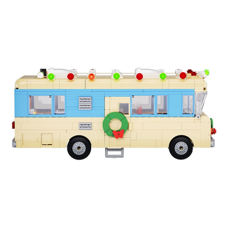 Retro Family RV Car MOC Building Kit | Christmas Camper Vehicle - 3