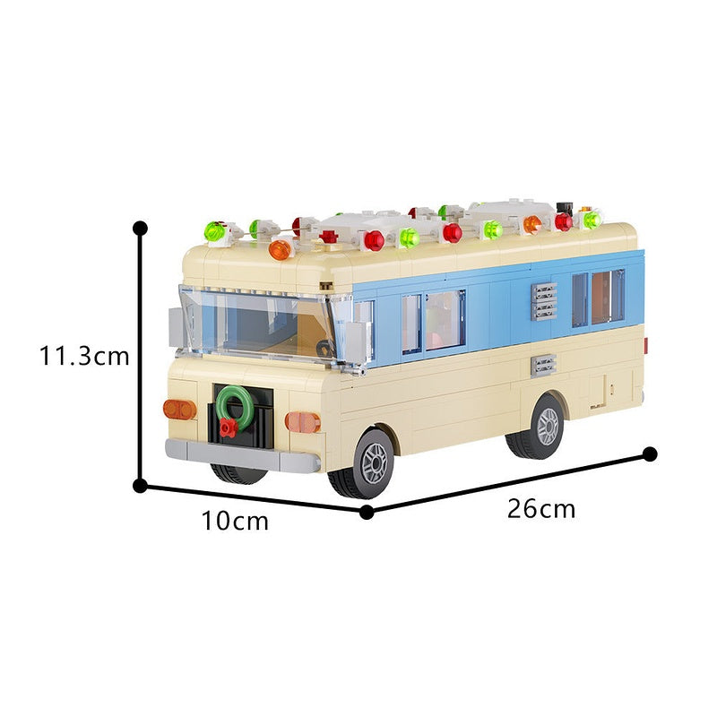 Retro Family RV Car MOC Building Kit | Christmas Camper Vehicle - 4