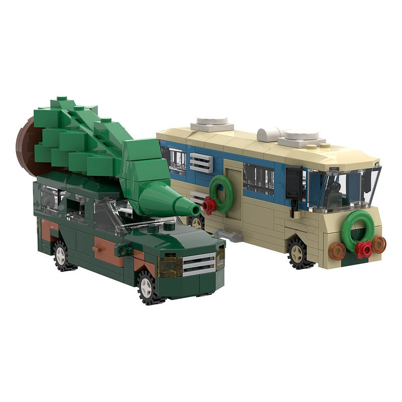 Retro Family RV MOC Building Kit | Classic Camper Vehicle Model - 1