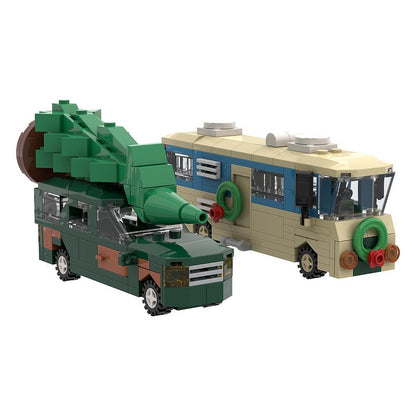 Retro Family RV MOC Building Kit | Classic Camper Vehicle Model - 1