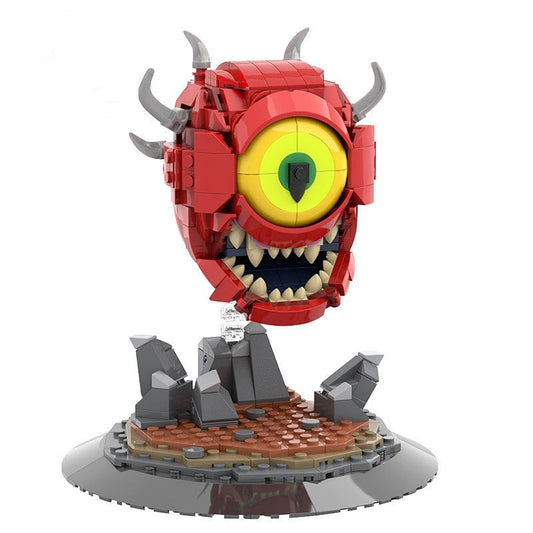 Retro Floating Meatball Monster MOC Building Kit | Fantasy Creature Model - 1