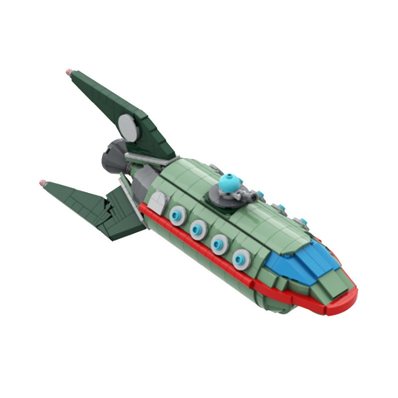 Retro Future Delivery Spaceship Building Kit | LEGO-Compatible MOC - 5