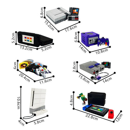 Retro Gaming Console 7-in-1 MOC Building Kit | Vintage Display Collection - 4