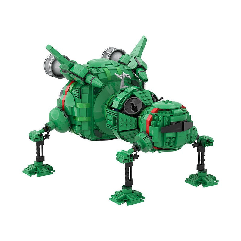 Retro Green Sci-Fi Shuttle MOC Spacecraft Building Kit - 1
